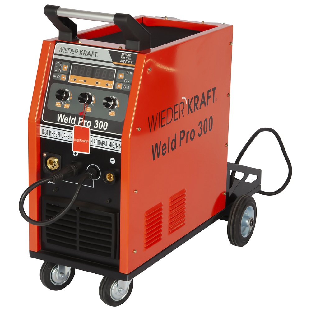 WELD Pro 300 Сварочный аппарат инверторный 300A, 380В MIG/MAG/MMA/Lift TIG с горелкой 24AK