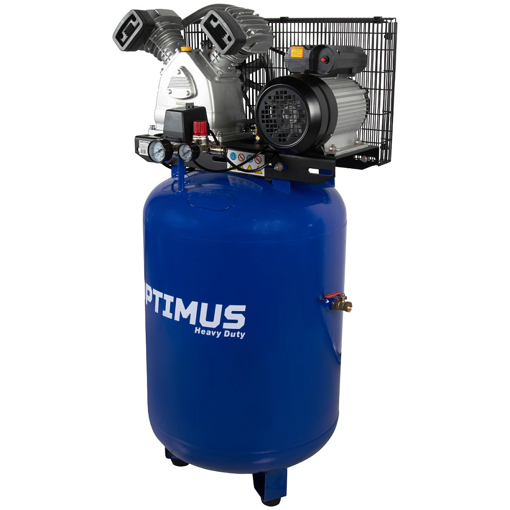 OPT-301042A Компрессор поршневой вертикальный, ресивер 100 л, 420 л/мин, 2.2 КВт Optimus