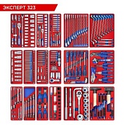 МАСТАК Набор инструментов "ЭКСПЕРТ" для тележки, 17 ложементов, 323 предмета