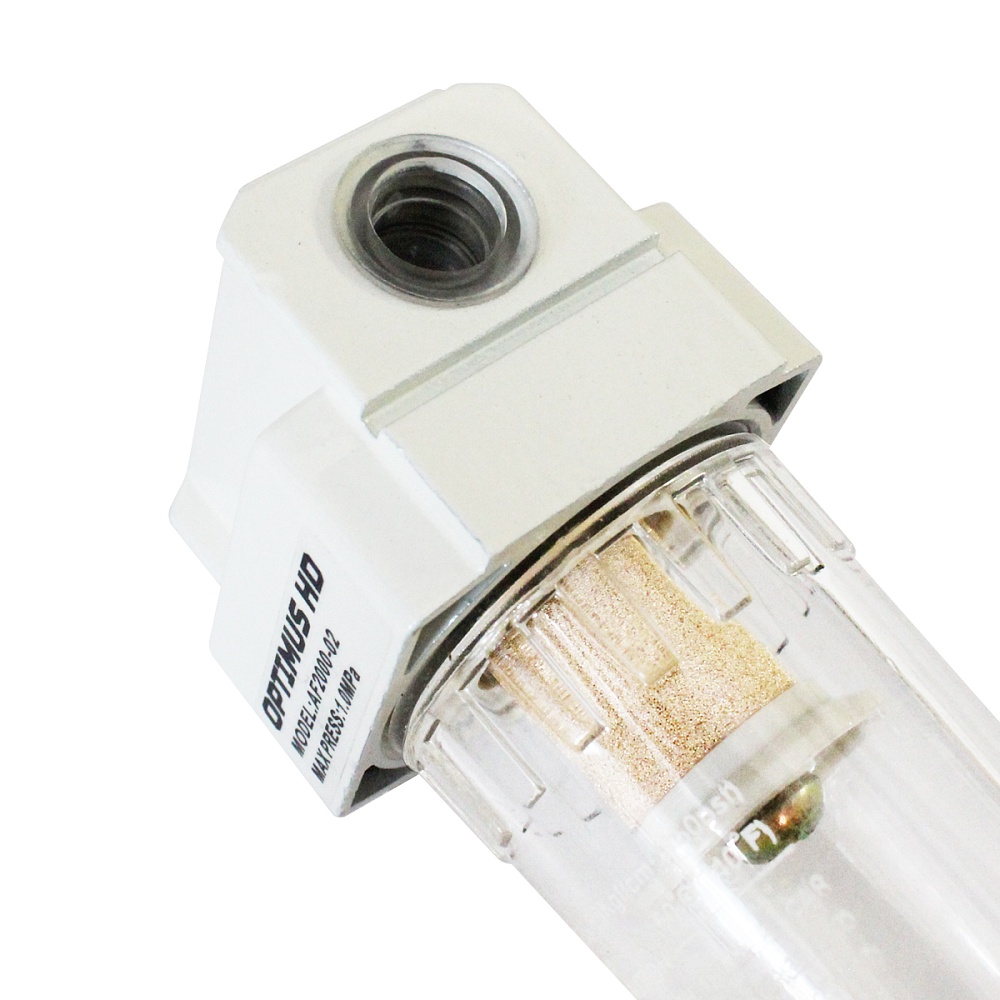 Фильтр для пневмосистемы мини 1/4" (пропускная способность: 200 л/мин, давление max: 10 bar, температура воздуха: 5° до 60°, 5мк) Partner AF2000-02