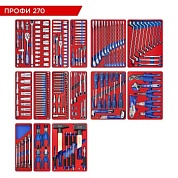 МАСТАК Набор инструментов "ЛИДЕР" для тележки, 14 ложементов, 270 предметов